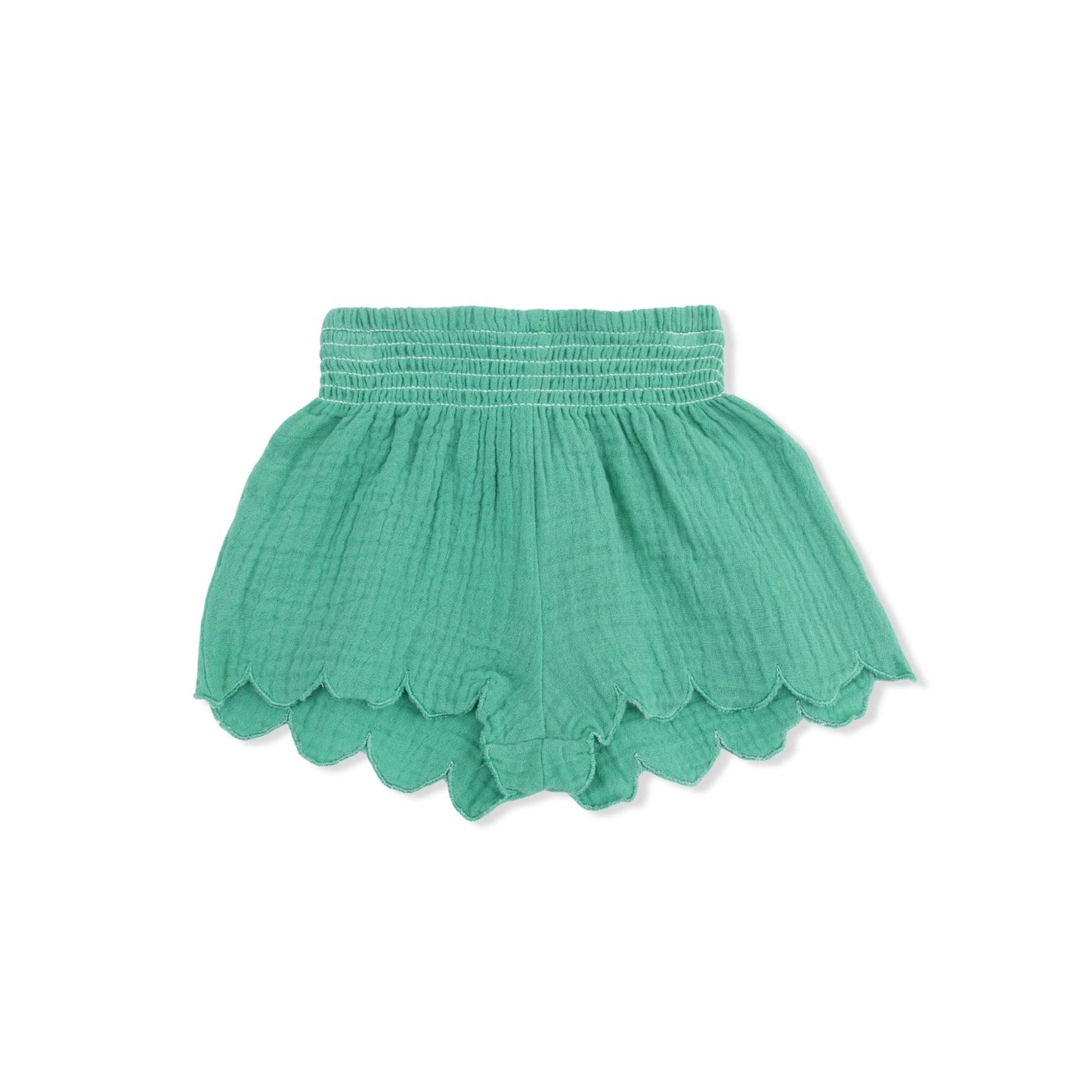 Ming Green Muslin Scallop Short