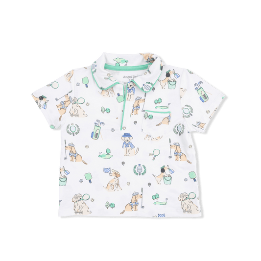 Country Club Dogs Polo Short Set in Neutral