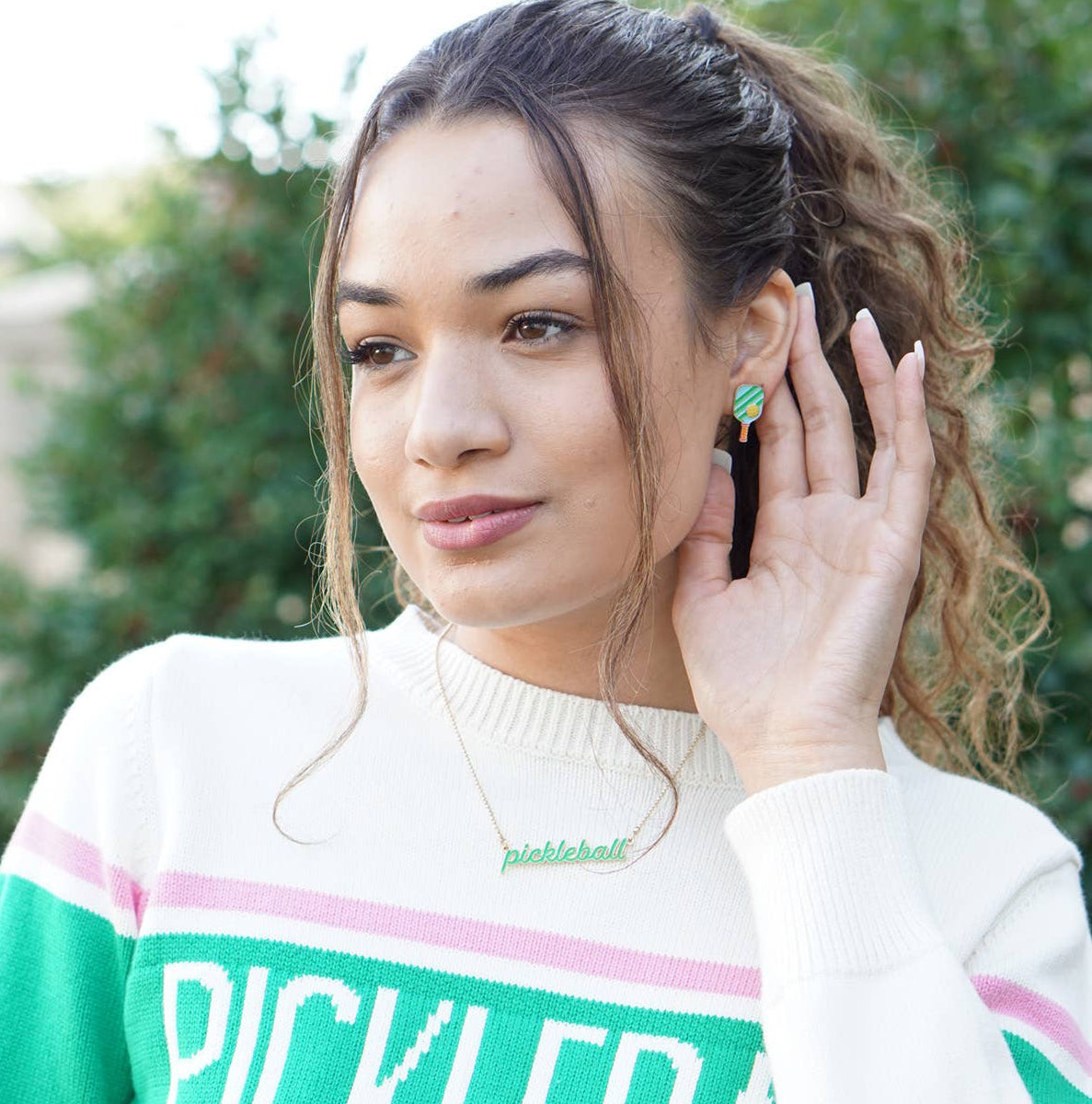 Ellie Pickleball Stud Earrings