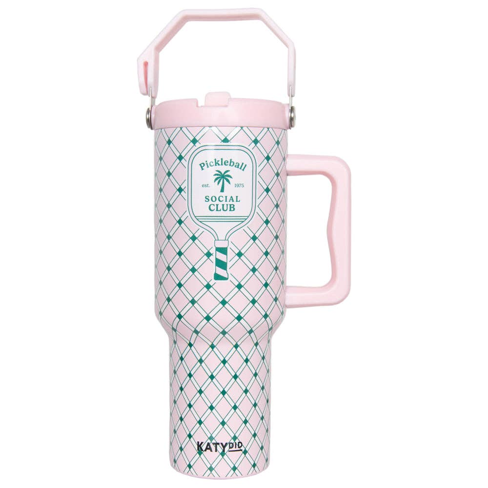Pickleball Social Club 38 Oz Tumbler with Handle