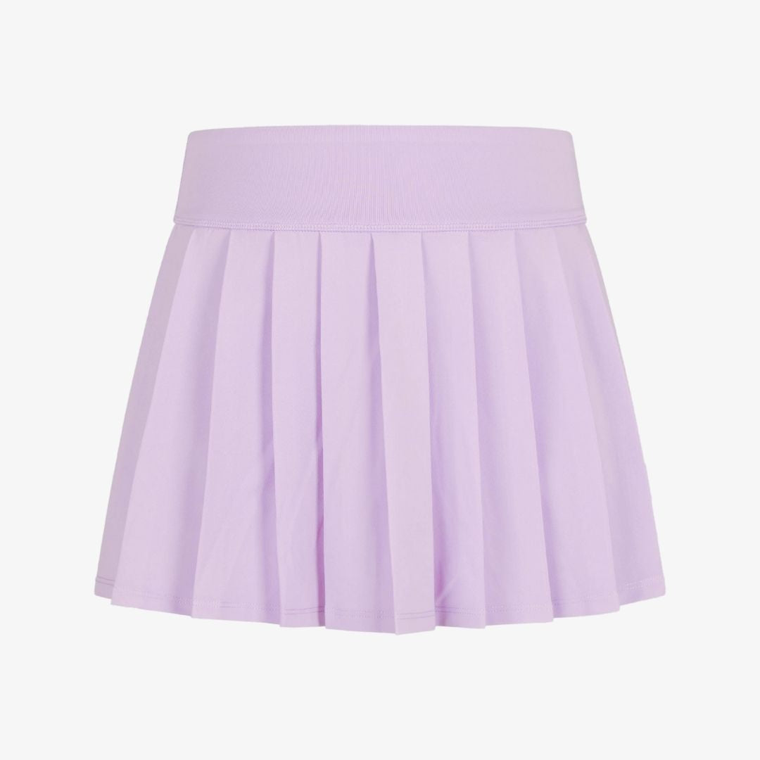 Girls jersey pleated everyday skort in pastel lilac (a light purple color)