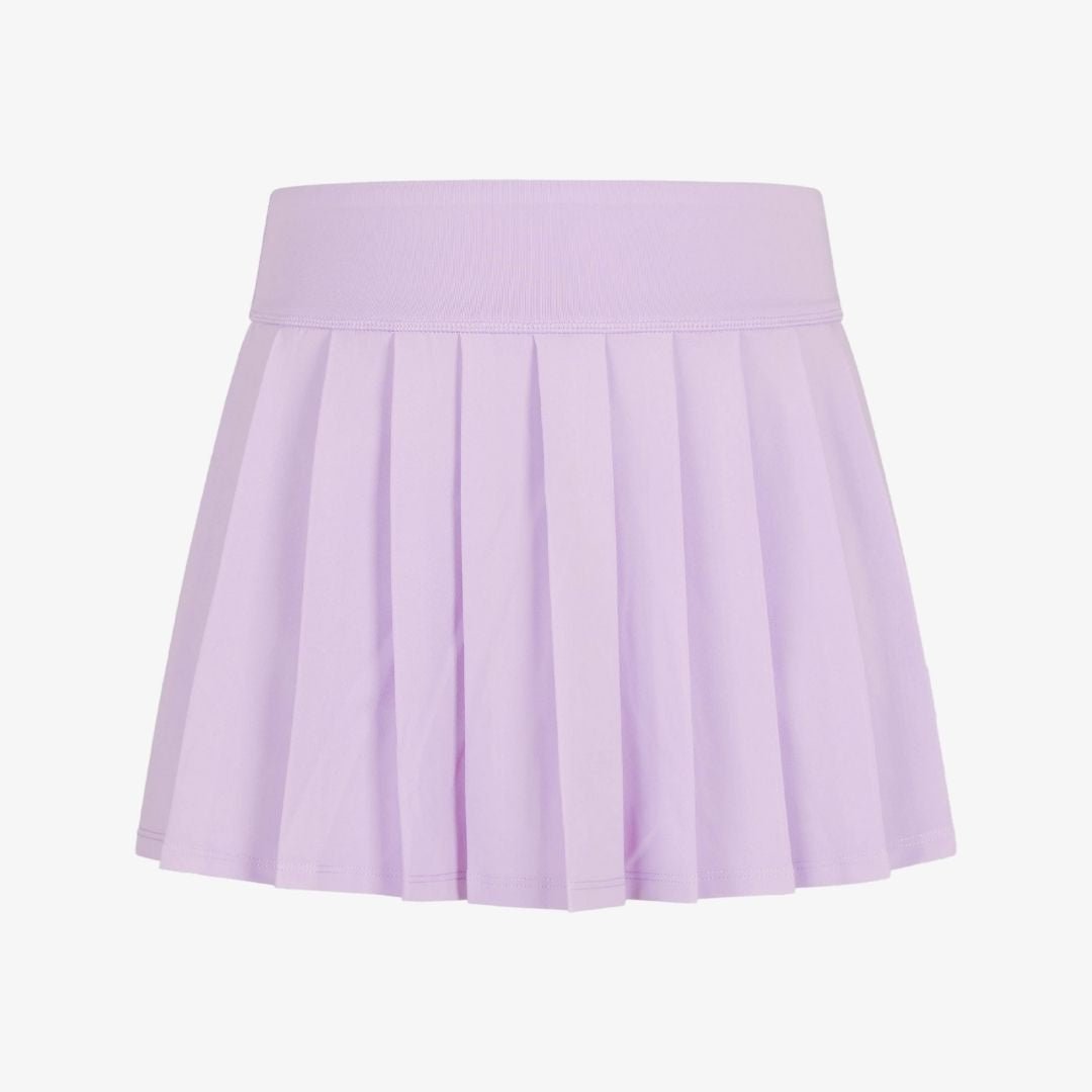 Girls jersey pleated everyday skort in pastel lilac (a light purple color)