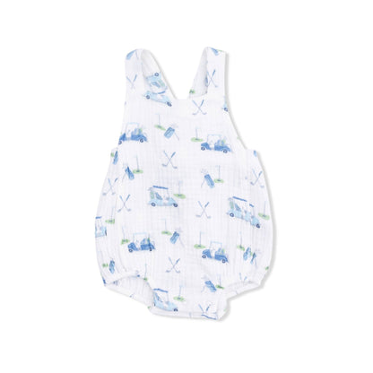Baby Golf Carts Retro Sunsuit in Blue