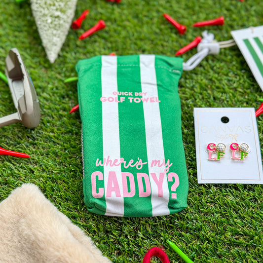 Quick Dry Golf Towel - Kids & Youth Golf Accessory (Where's My Caddy?)