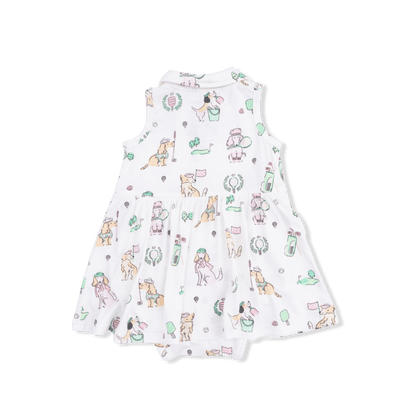Country Club Dogs Tennis Dress in Pink