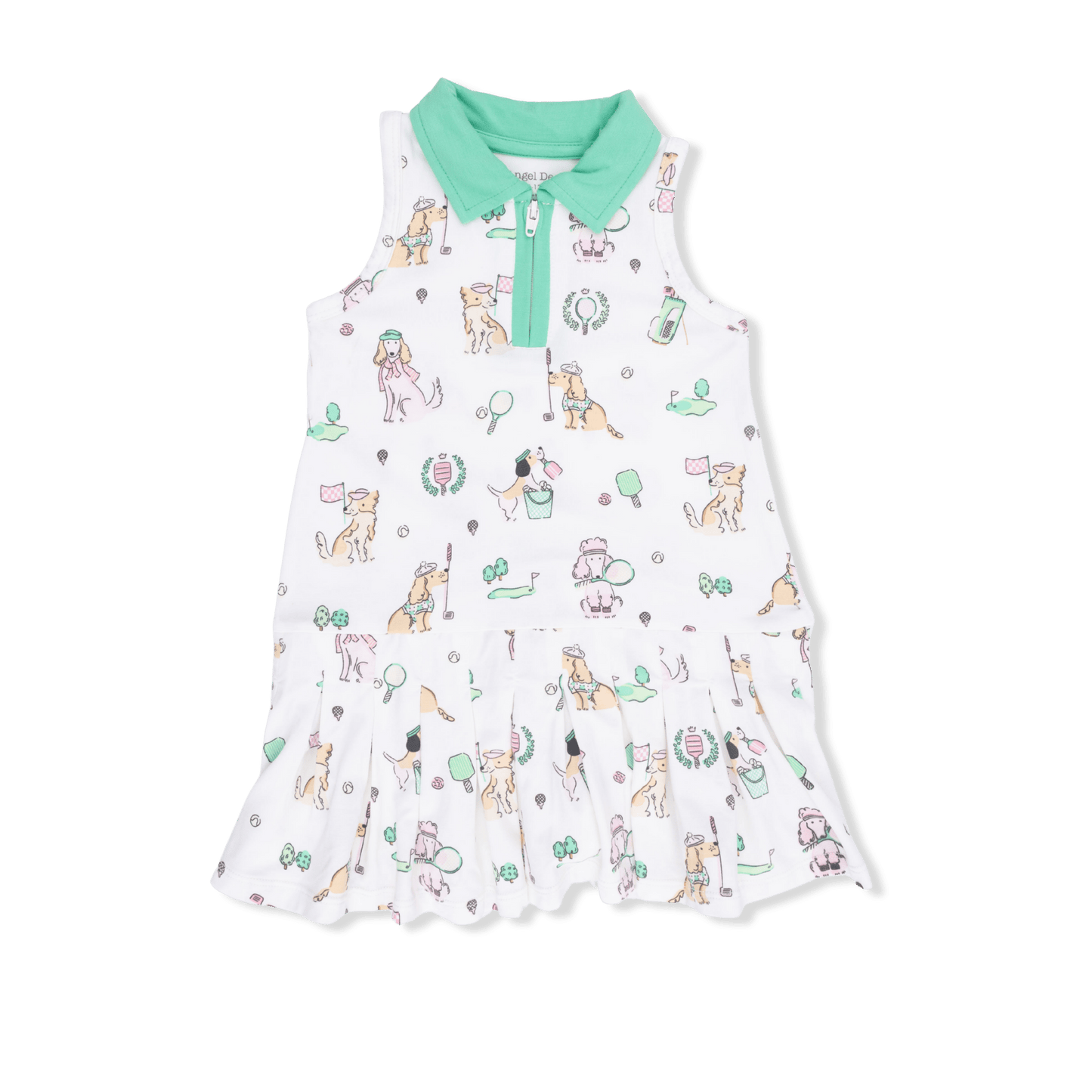 Country Club Dogs Tennis Dress Set in Pink