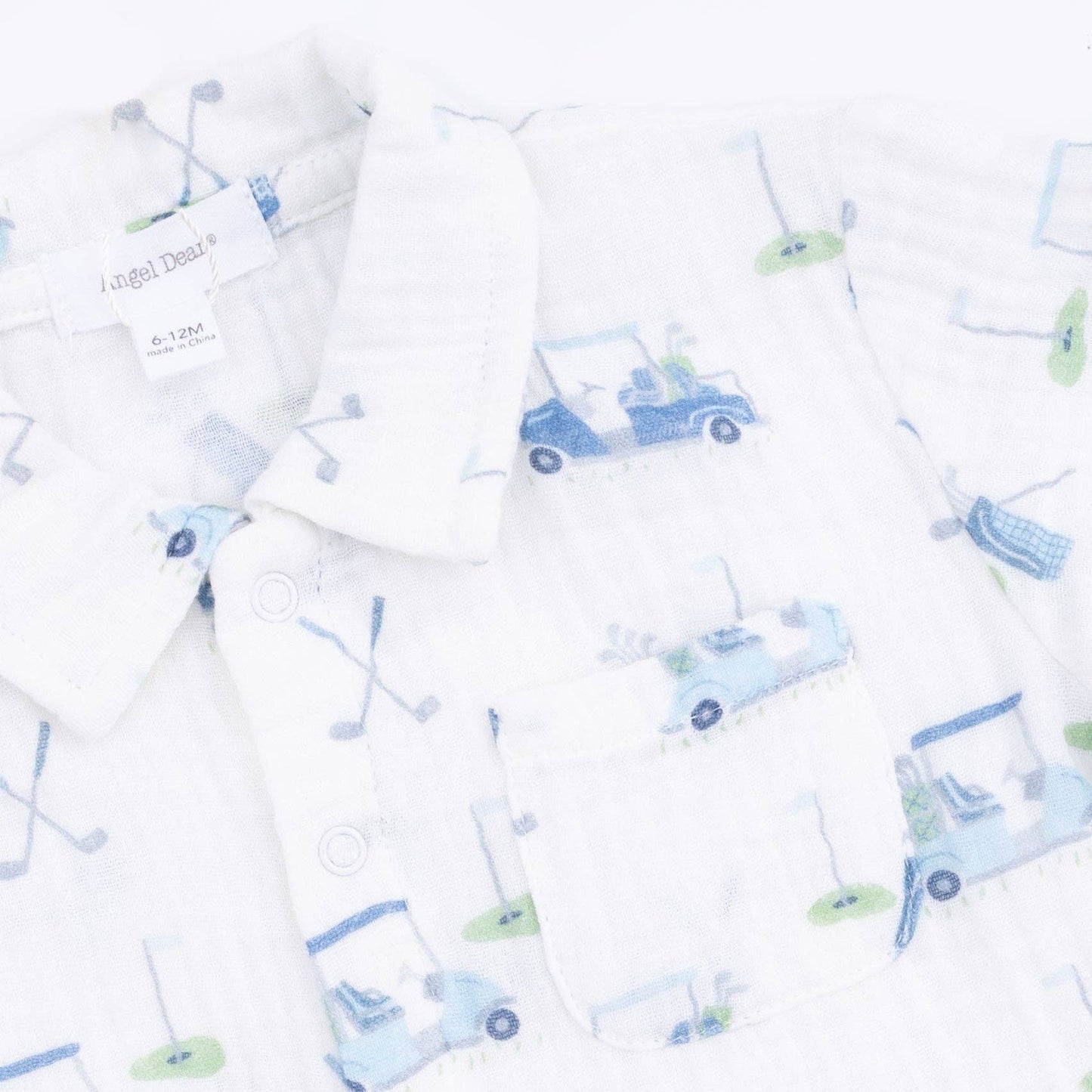 Baby Golf Carts Polo and Casual Short Set in Blue