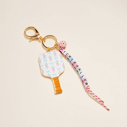 Pickleballer Beaded Bag Charm
