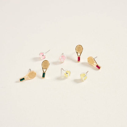 Tennis Ball and Racket Earring Set