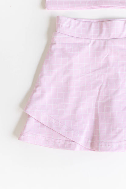 Tickled Pink Activewear Skort and Top Set