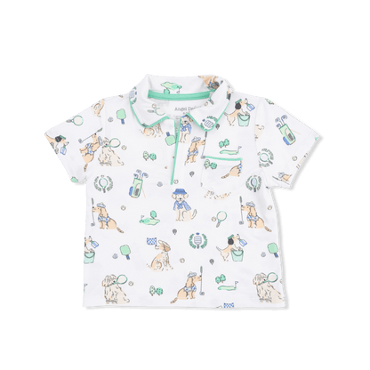Country Club Dogs Polo Short Set in Neutral