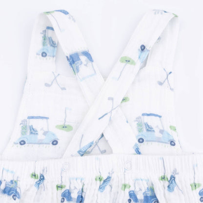 Baby Golf Carts Retro Sunsuit in Blue