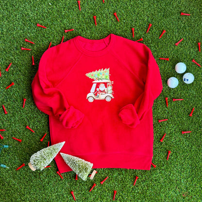 Merry Golf Cart Raglan Sweatshirt