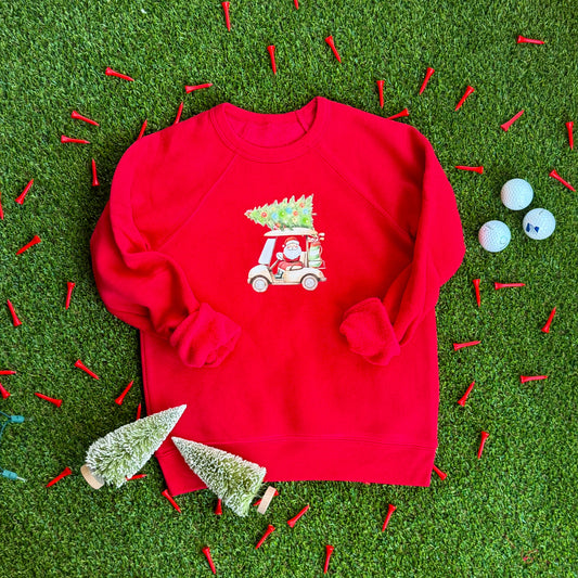 Merry Golf Cart Raglan Sweatshirt