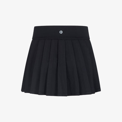 Girls jersey pleated everyday skort in black