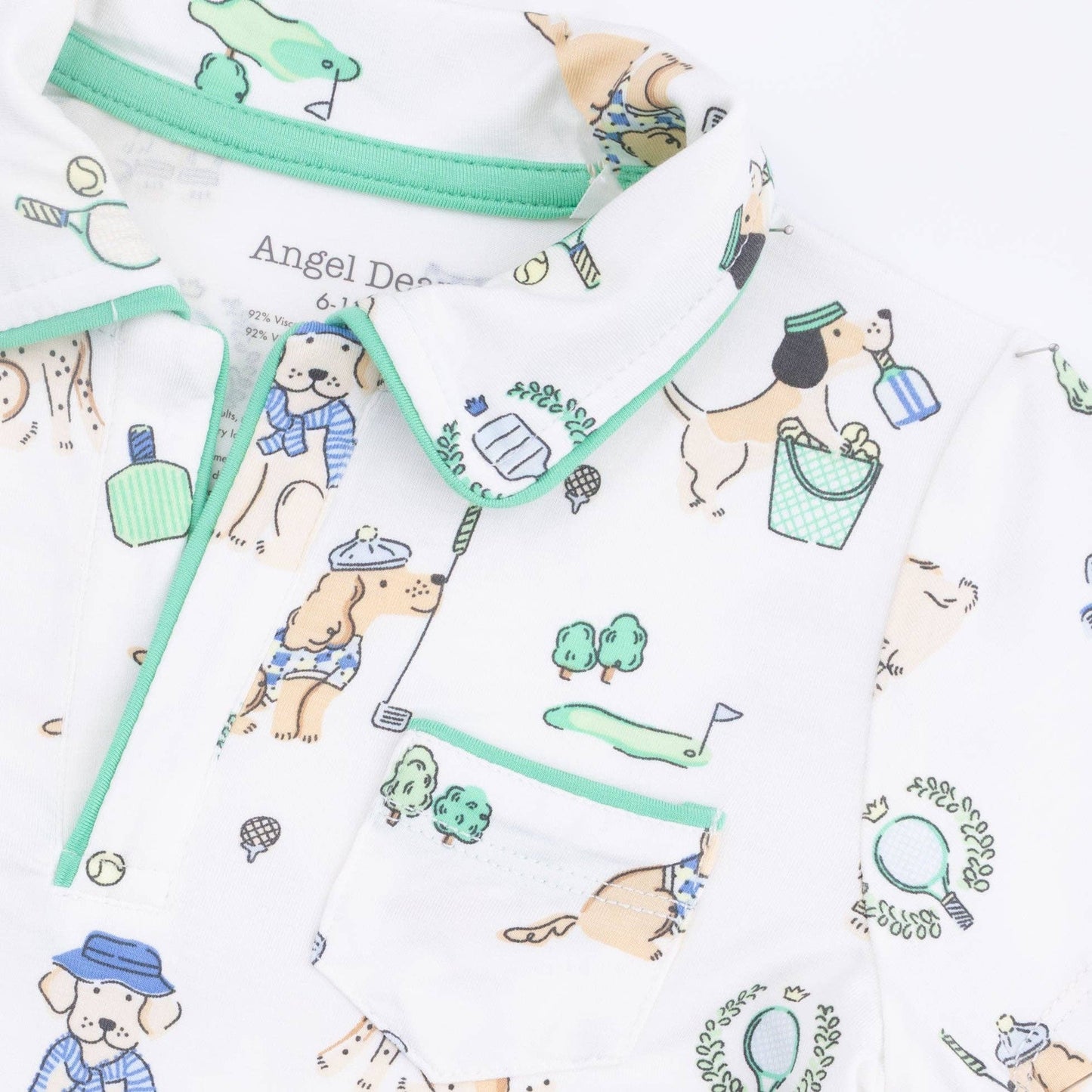 Country Club Dogs Polo Short Set in Neutral