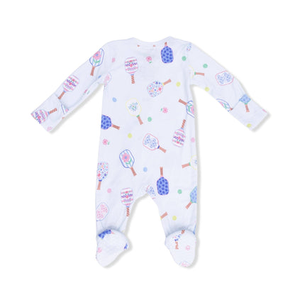 Floral Pickleball 2-Way Zipper Footie