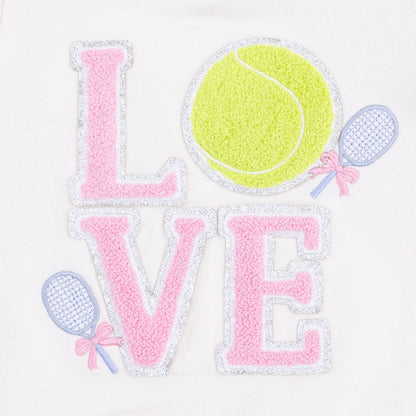 Pretty Tennis Ruffle Sweatshirt
