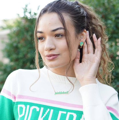 Ellie Pickleball Stud Earrings