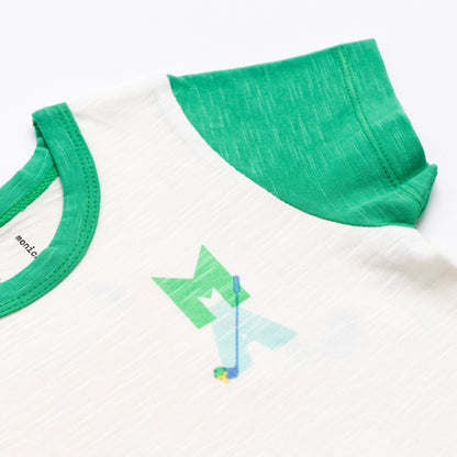 detail shot of left pocket area with golf club detail