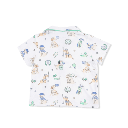 Country Club Dogs Polo Short Set in Neutral