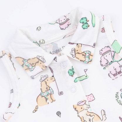 Country Club Dogs Tennis Dress in Pink