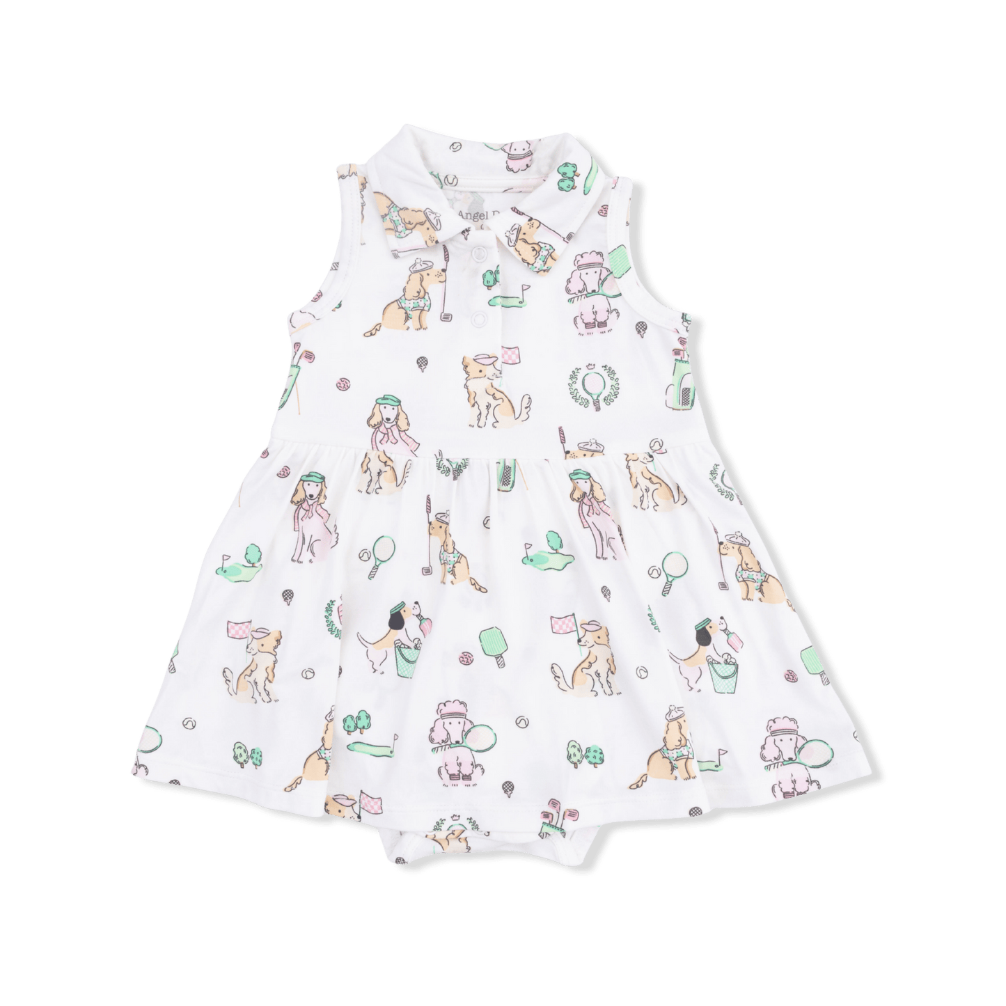 Country Club Dogs Tennis Dress in Pink