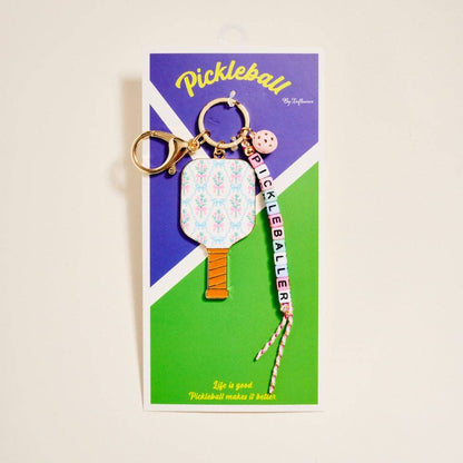 Pickleballer Beaded Bag Charm