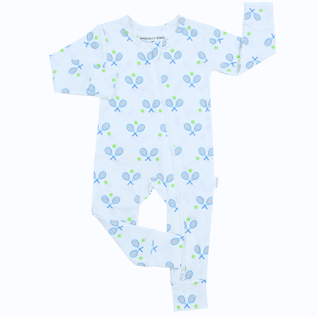 London Tennis Zippered Romper