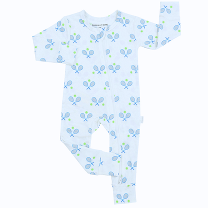 London Tennis Zippered Romper