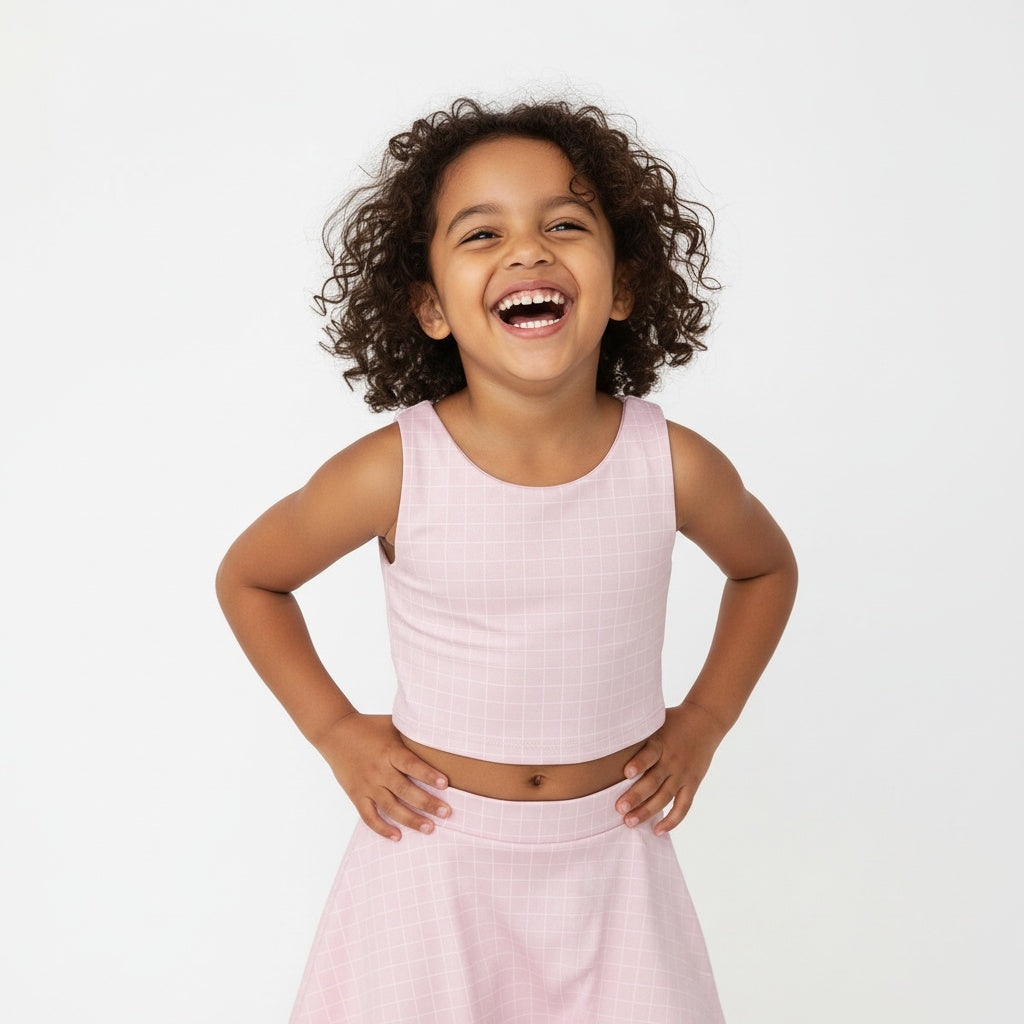 Tickled Pink Activewear Skort and Top Set