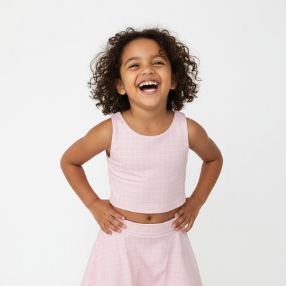 Tickled Pink Activewear Skort and Top Set