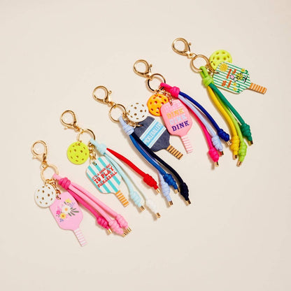 Leather Pickleball Paddle Bag Charm