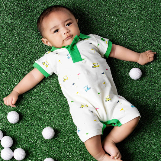 Little Caddy Baby Polo Romper