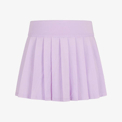 Girls jersey pleated everyday skort in pastel lilac (a light purple color)